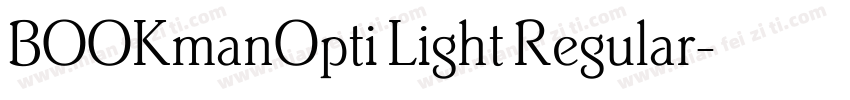 BOOKmanOpti Light Regular字体转换